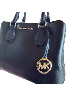 Michael Kors Black Saffiano Leather Satchel Bag Pristine Condition